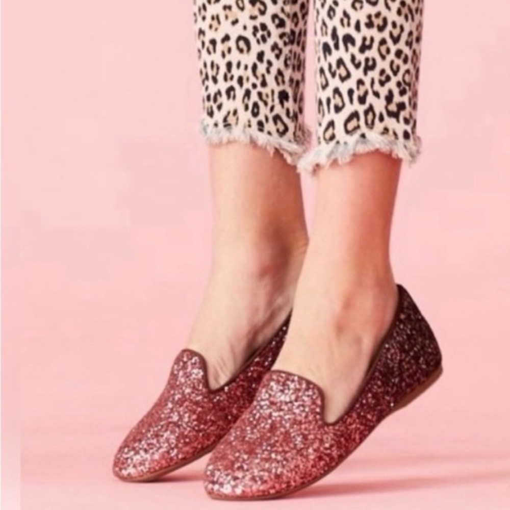Birdies Rose Glitter Flats - Size 8